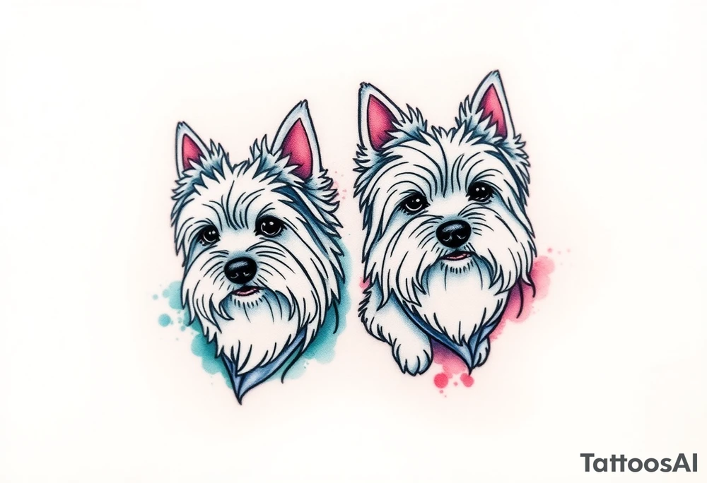 Two westies tattoo idea