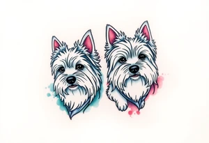 Two westies tattoo idea