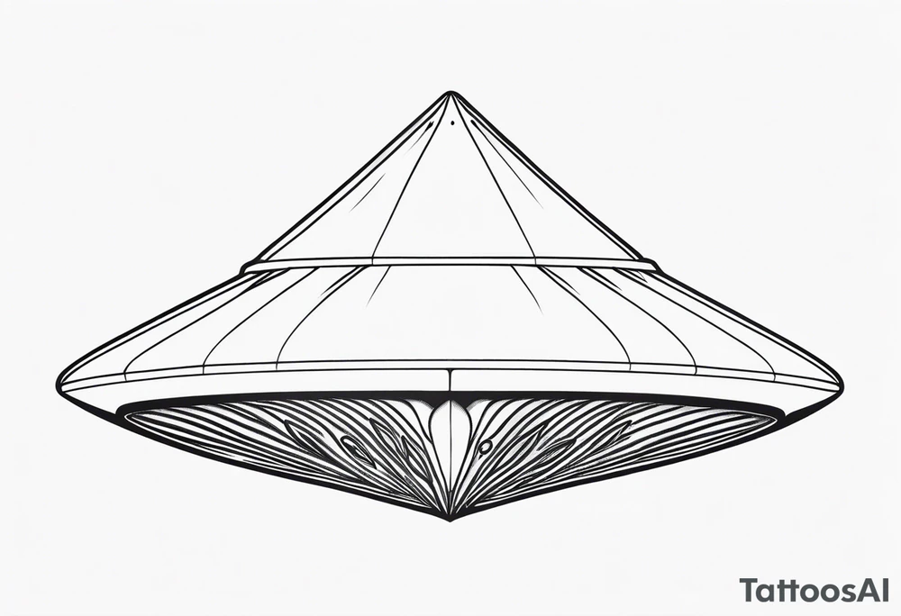 alien ufo in shape of stingray more basic tattoo idea