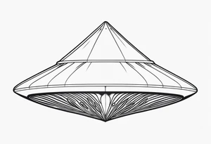 alien ufo in shape of stingray more basic tattoo idea