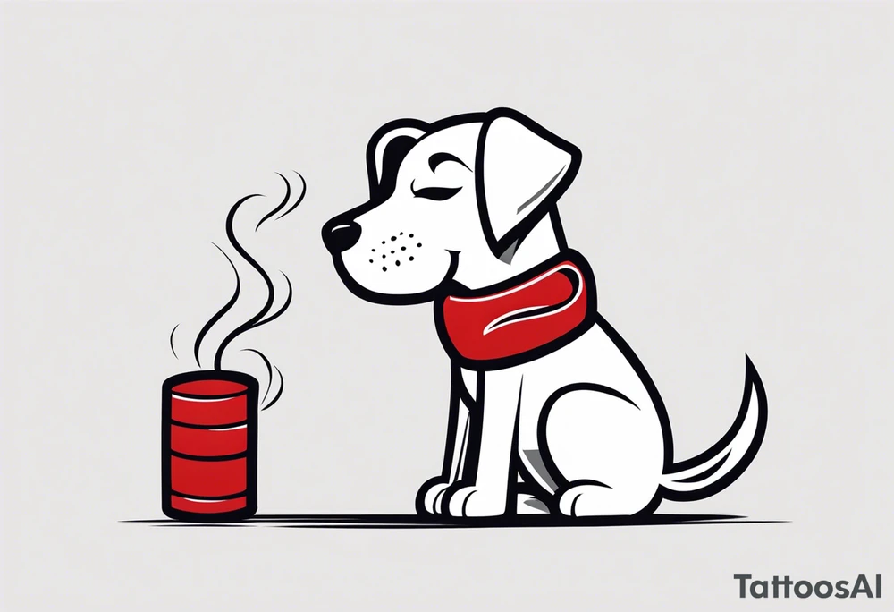 Dog boxing coach tattoo idea