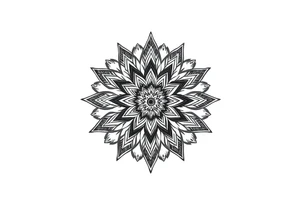 big spiritual feather indian mandala shaman tattoo idea