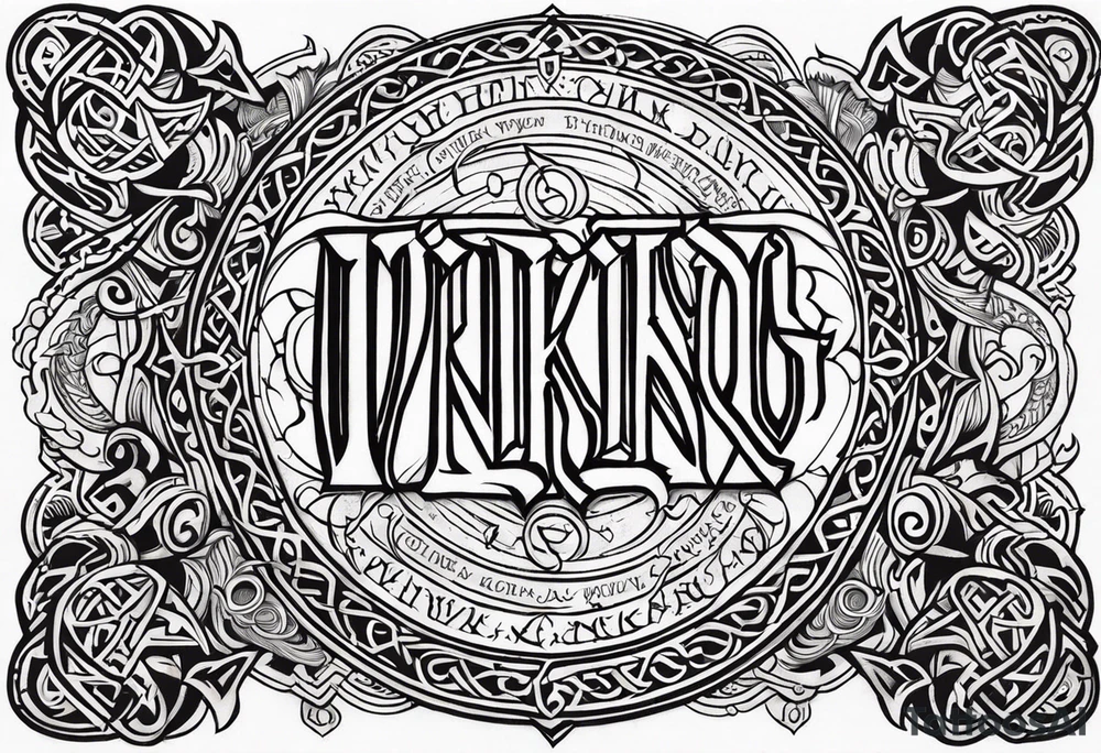 Viking death 
prayer tattoo idea