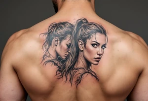 Female fighters tattoo idea