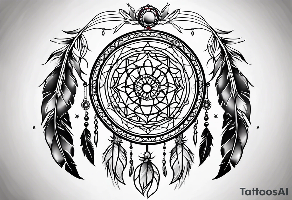 dream catcher with meaning of love tattoo idea