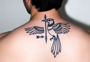 Sagittarius sign for both individuals as a couple names being Harley and Guy bird combined meaning Harley bird tattoo idea