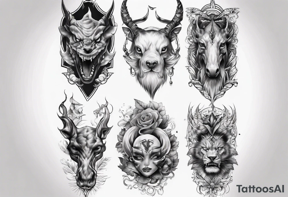 armsleeve realistic tattoo idea