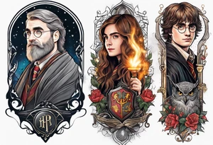 Harry Potter sleeve tattoo idea