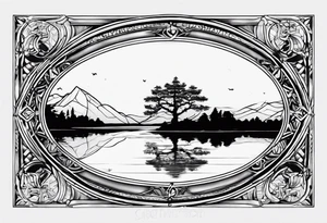 looking into your reflection in water except it’s older you tattoo idea