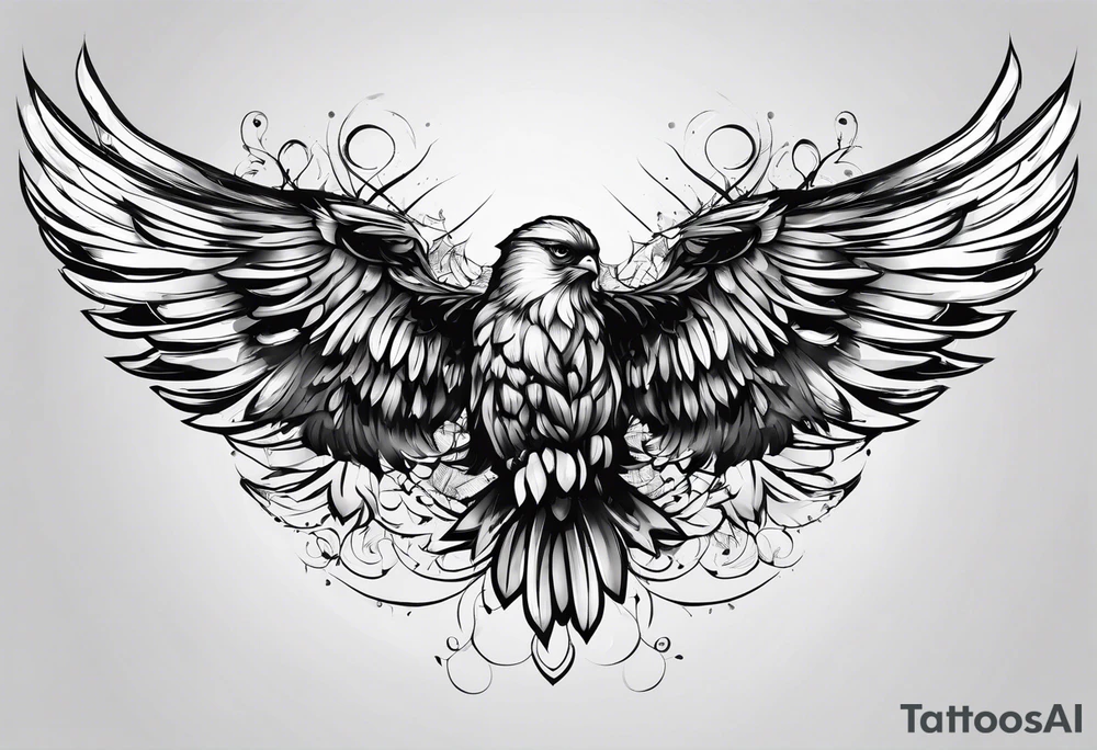 one wing tattoo idea