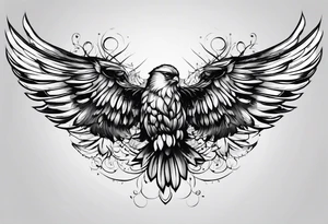 one wing tattoo idea