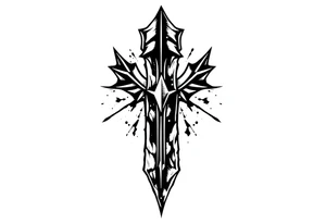 an arrow that look down tattoo idea