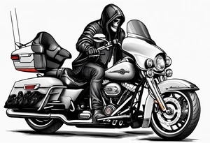 Reaper on a Harley Davidson tattoo idea