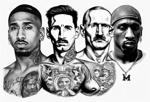 Icons portraits 
ARM SLEEVE 
REALISTIC
messi
Tupac
biggie
hitler
Putin tattoo idea