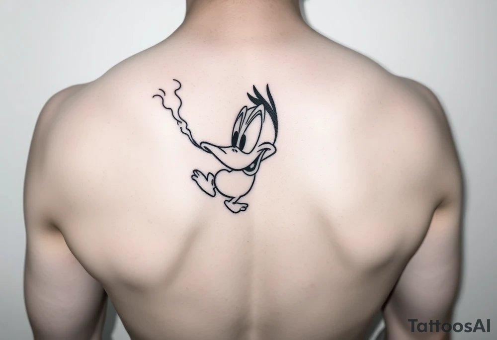 Daffy duck smoking tattoo idea