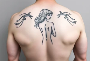 Naked lady tattoo idea