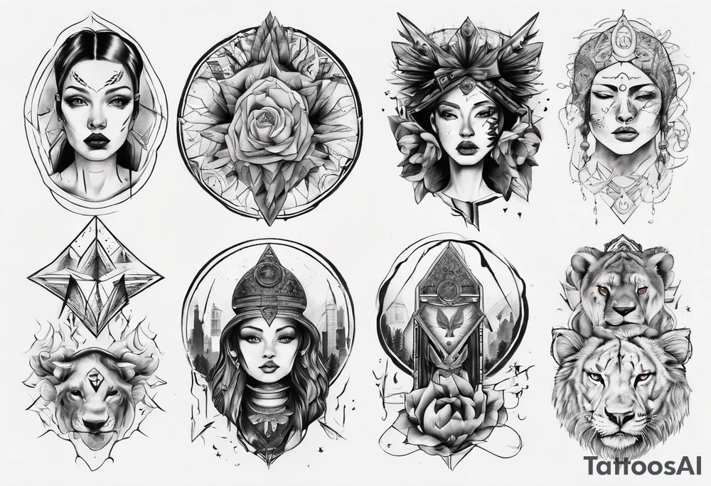 7 modern wonders of the world tattoo idea