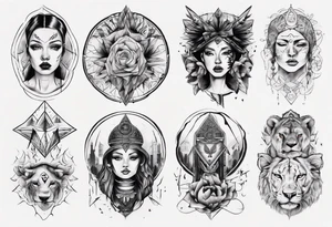 7 modern wonders of the world tattoo idea
