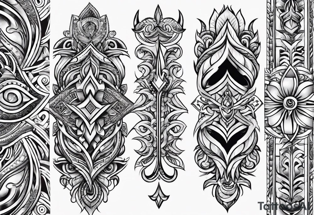 Trishul with damru tattoo on forearm tattoo idea