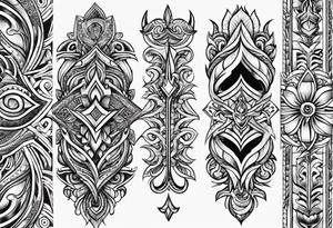 Trishul with damru tattoo on forearm tattoo idea