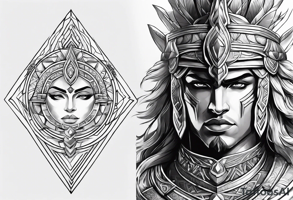Warrior Karna tattoo idea