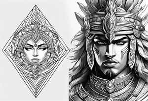 Warrior Karna tattoo idea