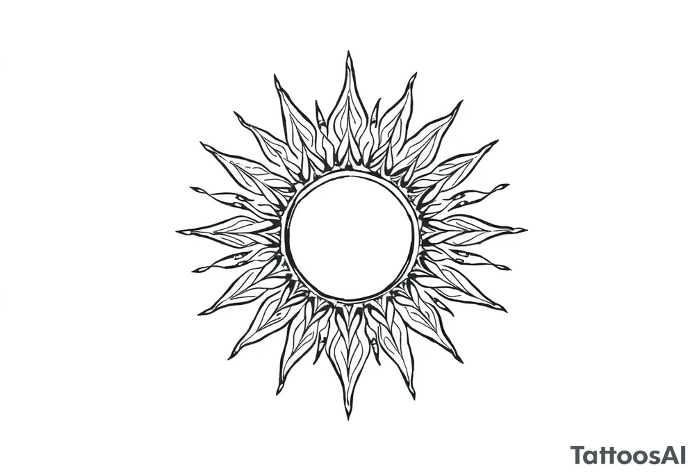 Sun tattoo idea