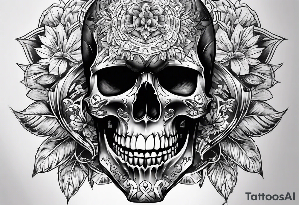 Skull and click tattoo idea