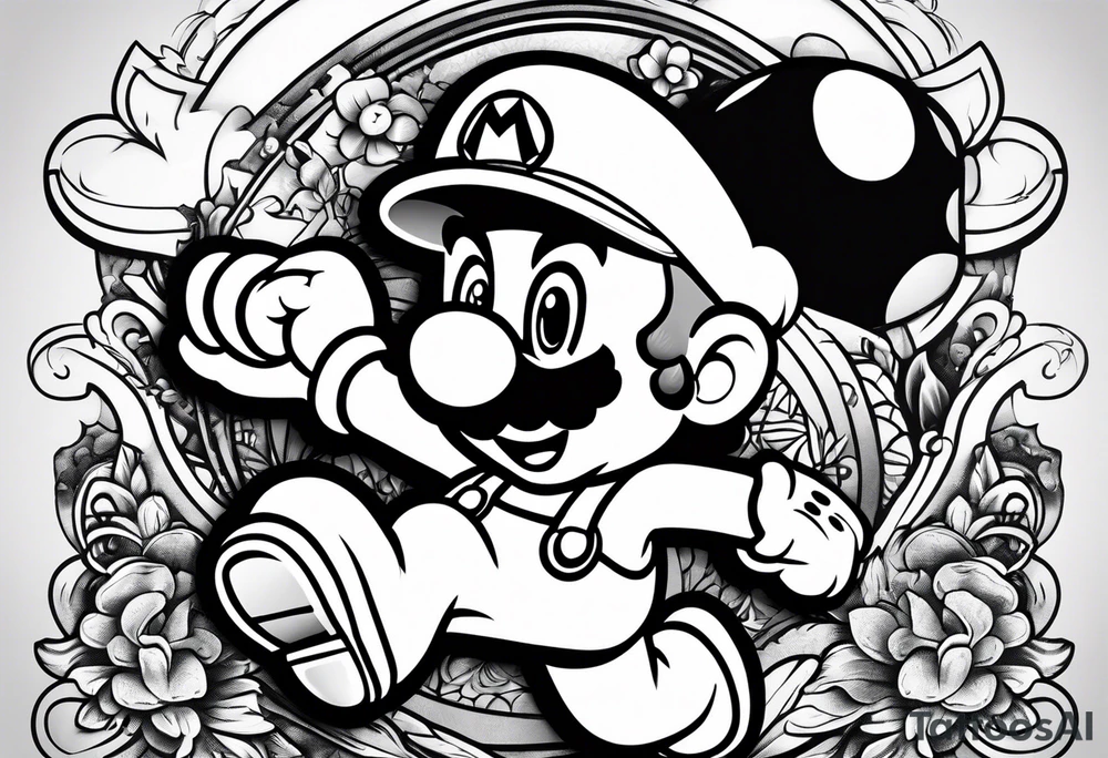 Super Mario on bullet bill tattoo idea