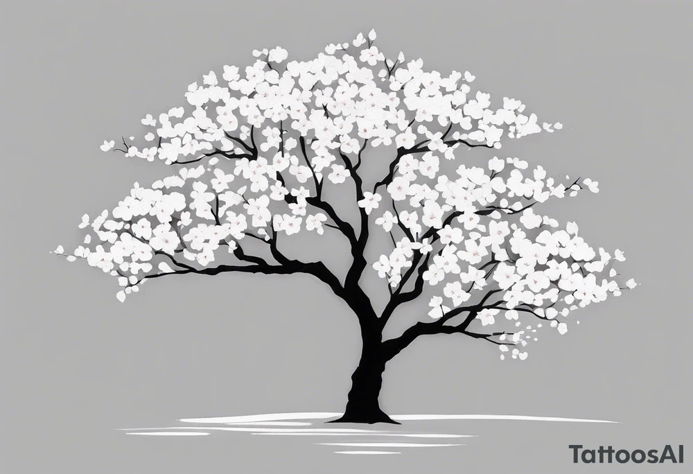 A cherry blossom tree using only white ink (no black) tattoo idea A cherry blossom tree using only white ink (no black) tattoo idea