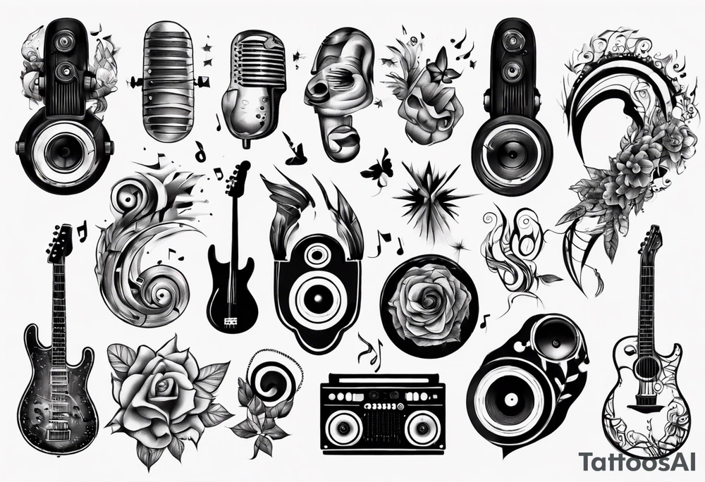 music sound tattoo idea