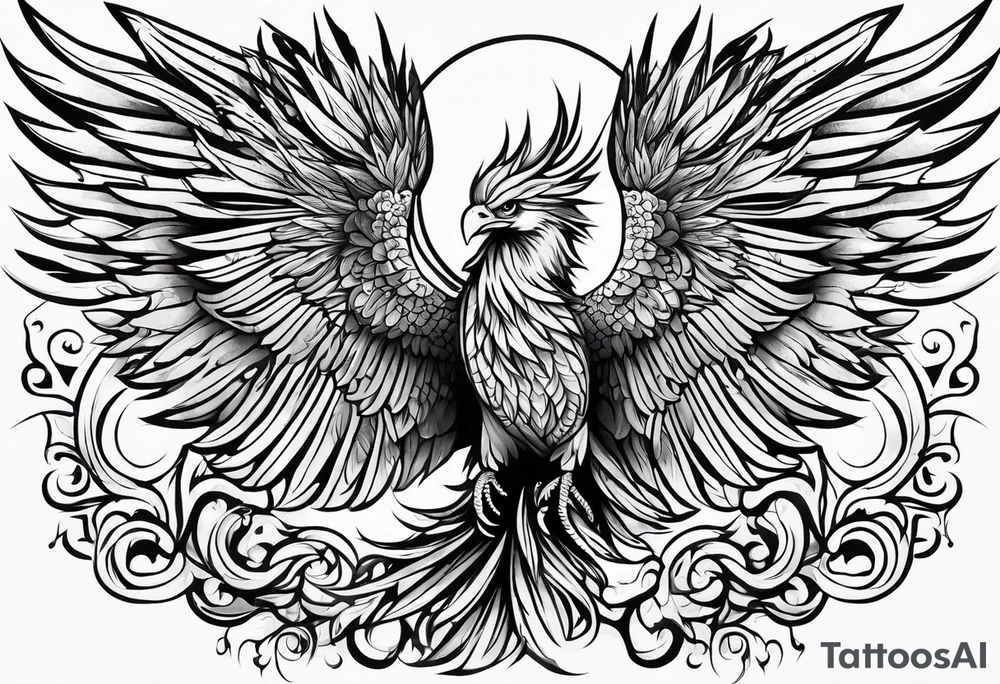 Phoenix mexican style tattoo idea