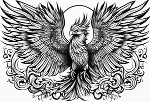Phoenix mexican style tattoo idea
