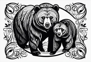 mamma bear and cub tattoo idea