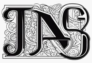 Initials JDM , JNM , JAG tattoo idea
