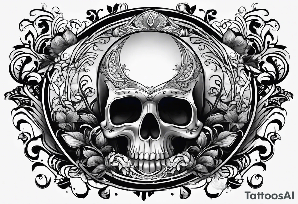 Lua media no braço tattoo idea