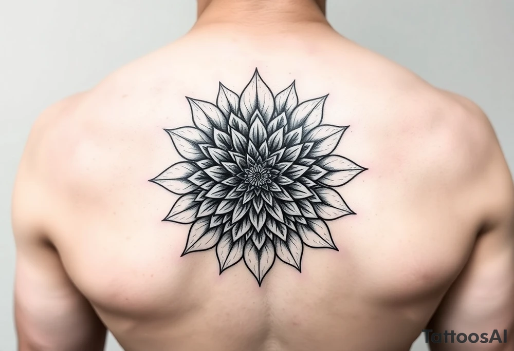 Dahlia mandala tattoo idea