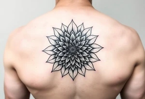 Dahlia mandala tattoo idea