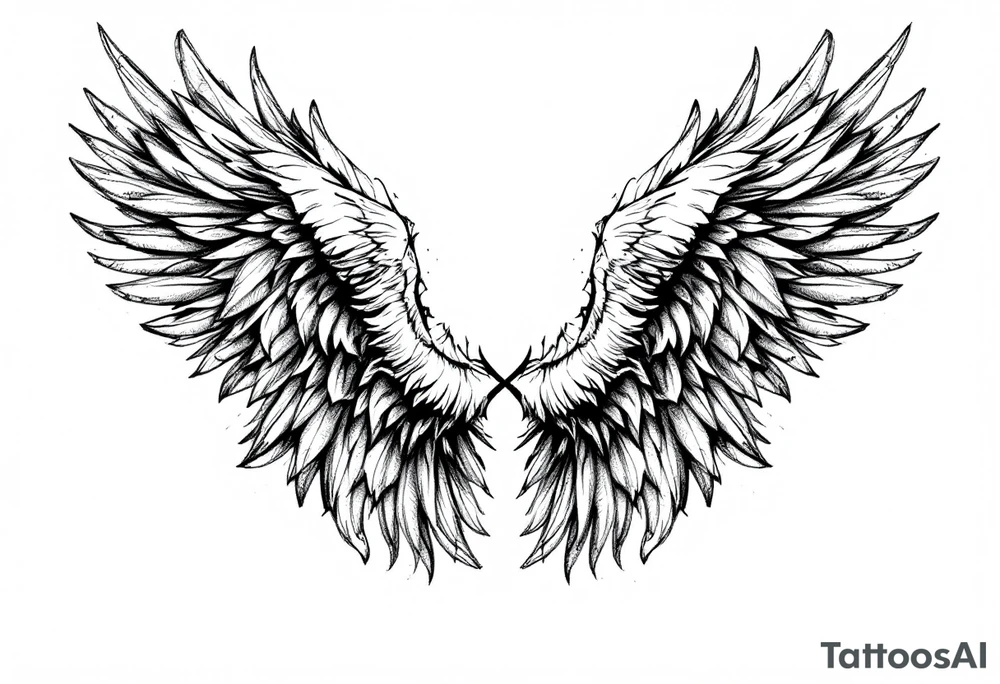 Infinity Loop made of wings tattoo idea