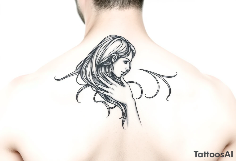 lovers embracing, showing intimacy and a love deeper than words tattoo idea