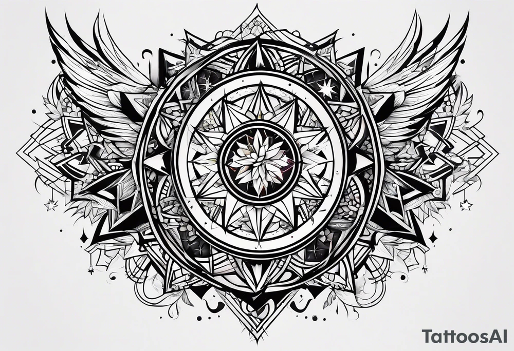 The name Drew with stars tattoo idea