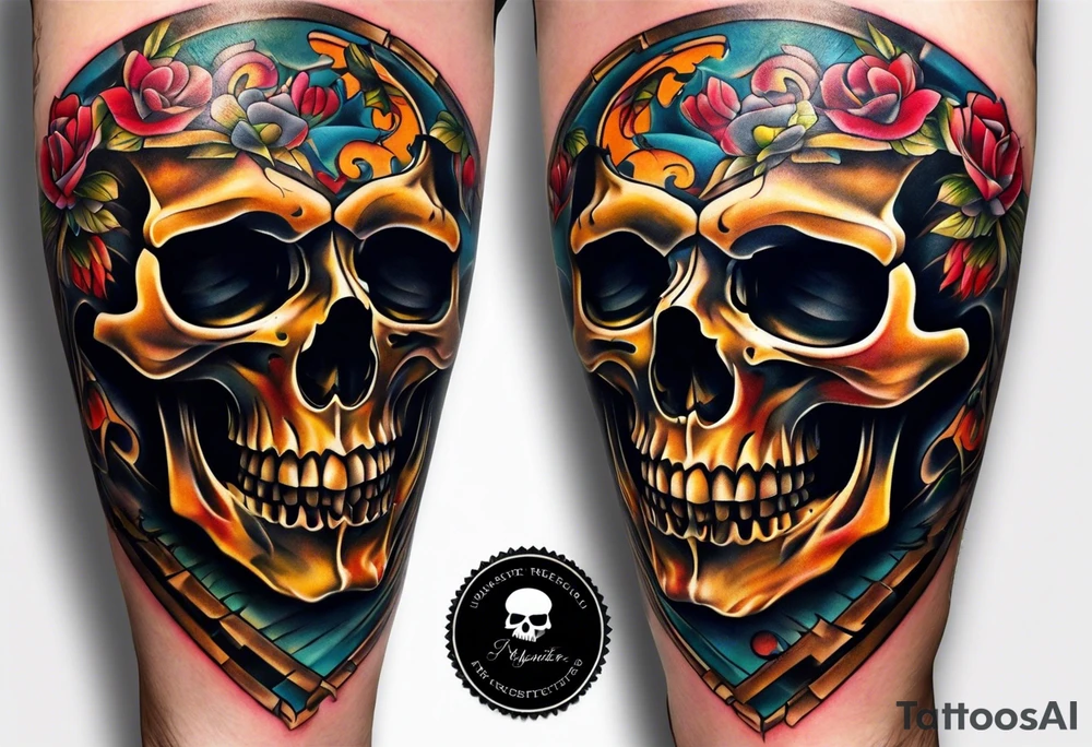 Skull Knee tattoo tattoo idea