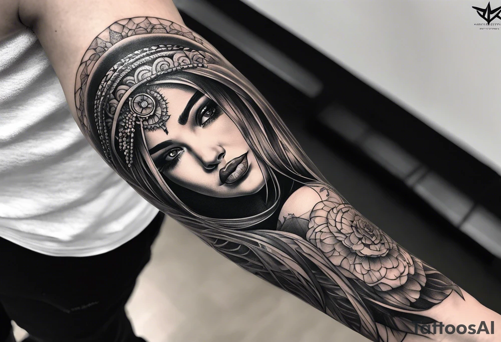 excrutiating pain on arm sleeve tattoo idea