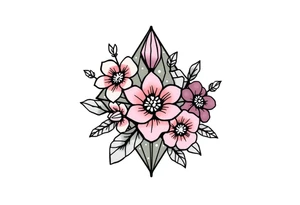 Flowers diamond, mississippi, tattoo idea