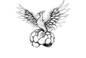 phoenix coming out of a brain tattoo idea