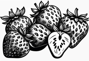 drawing Strawberry tattoo idea