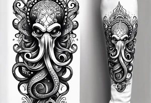 octopus arm sleeve tattoo idea
