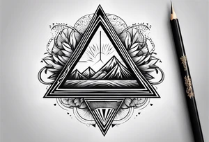 circle in a triangle tattoo idea