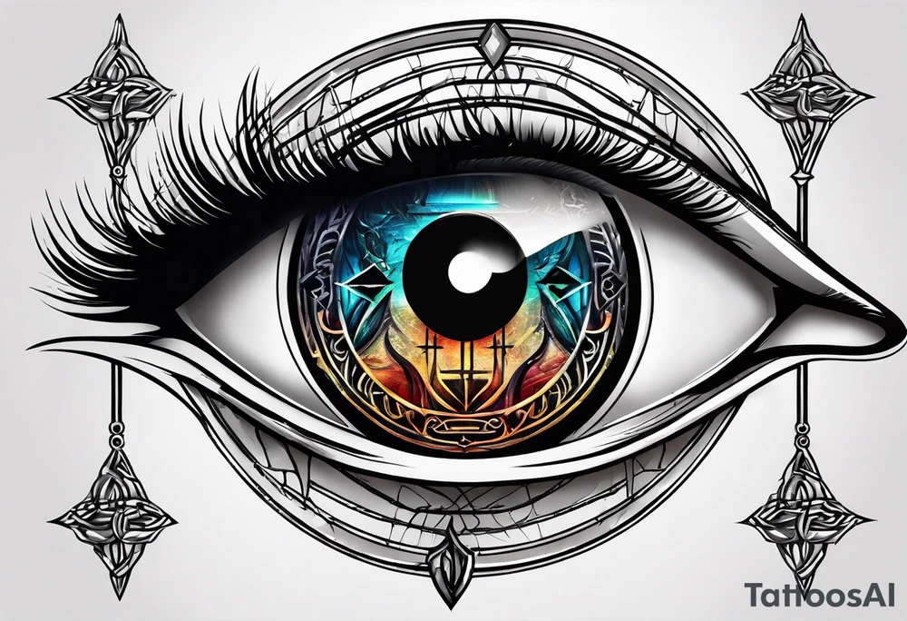 cybersigil eye tattoo idea