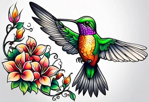 hummingbird tattoo idea